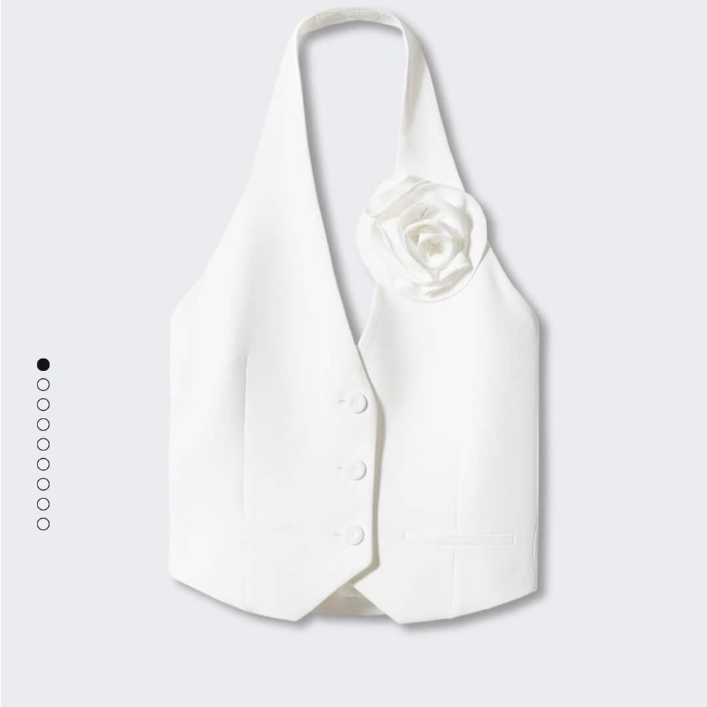 MANGO Vest with floral appliqué